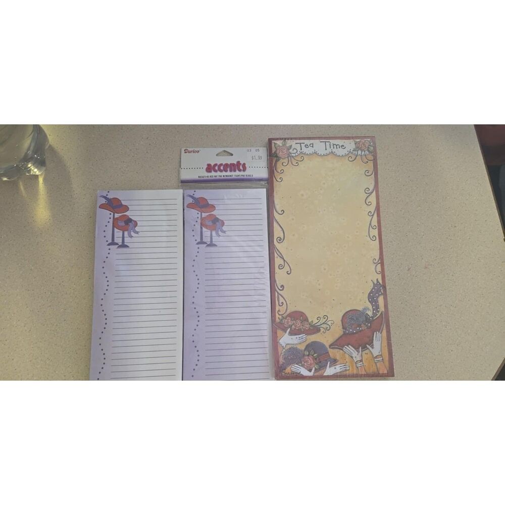 Lot of 3 Note Pads Red hat Lady's 2 are nw 1 is open